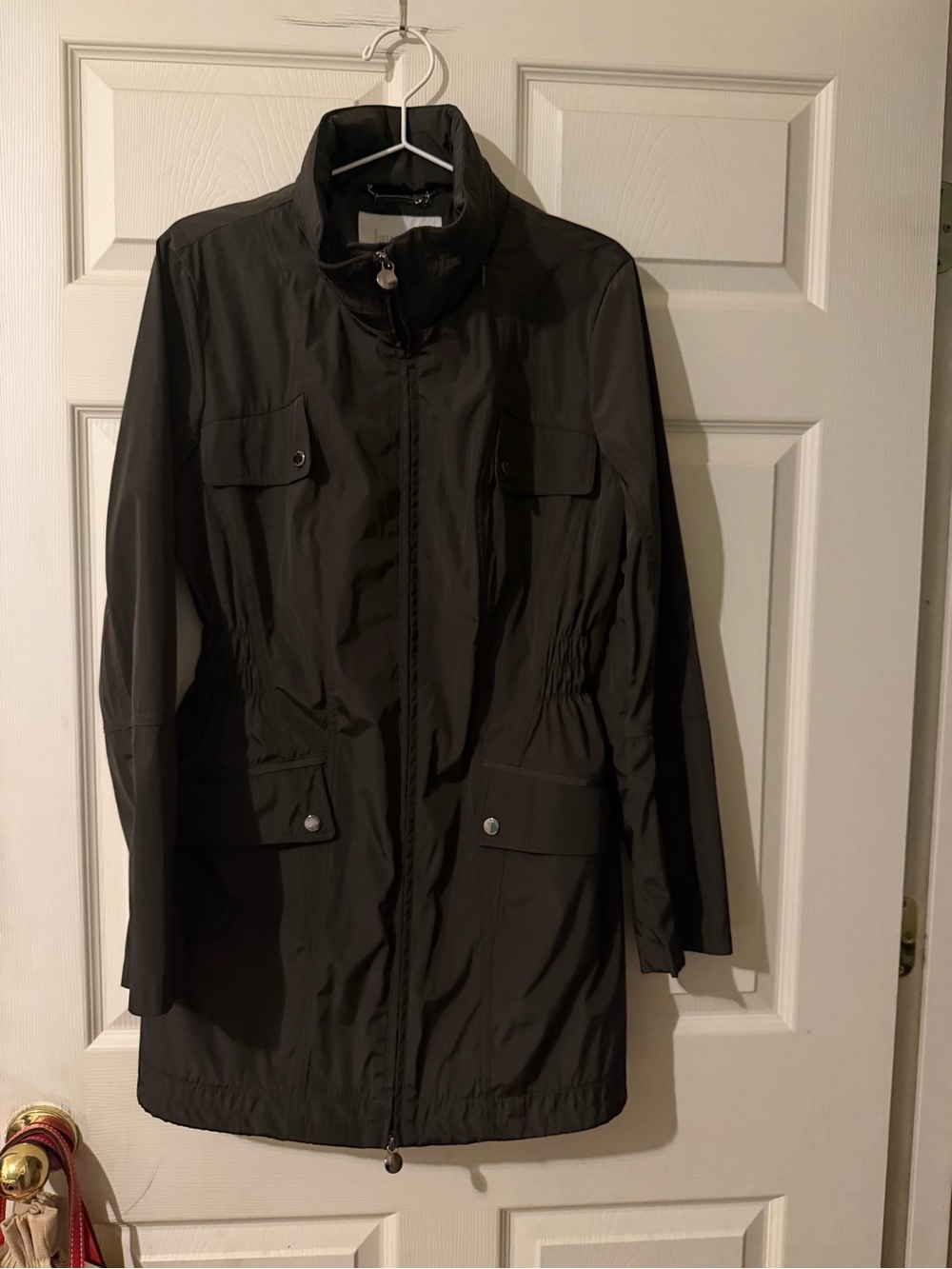Laundry By Shelli Segal Black Utility Jacket with High Collar